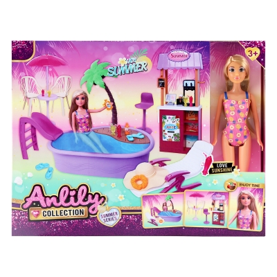 Muñeca Playset de Verano con Piscina