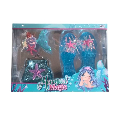 Zapato Sirena Azul con Accesorios