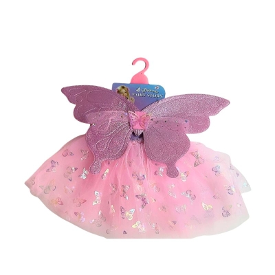 Tutu Mariposa Rosada con Alas