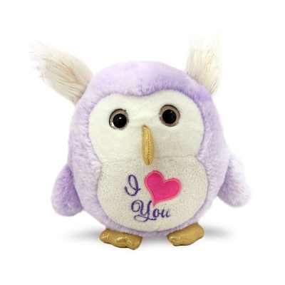 Peluche Búho Phi Phi Morado 7.88 Pulgadas