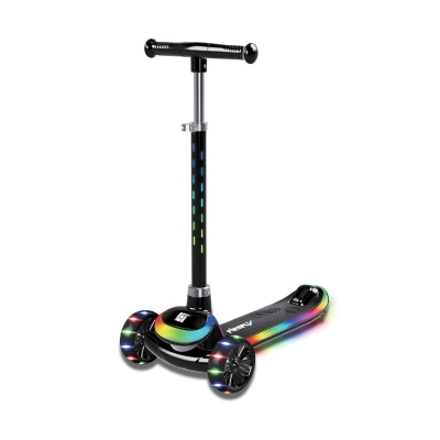 Patineta 3 Ruedas Firefly Lit con Luces Negro