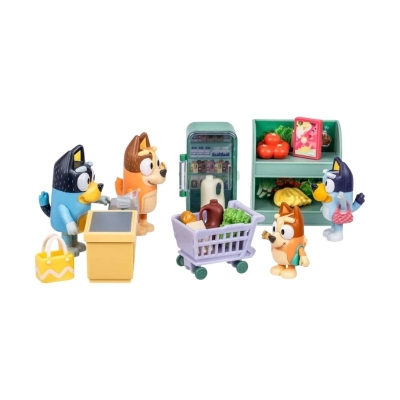 Bluey Playset Shopping Familiar para Viaje
