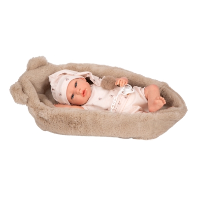 Bebé Reborn Lidia con Moises Portátil 16 Pulgadas