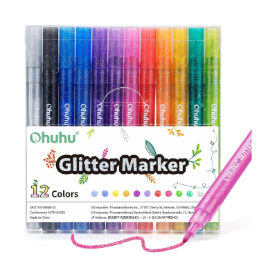 Marcadores Glitter Ohuhu 12 Unidades