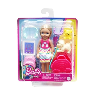 Muñeca Barbie Chelsea Viajera con Perrito