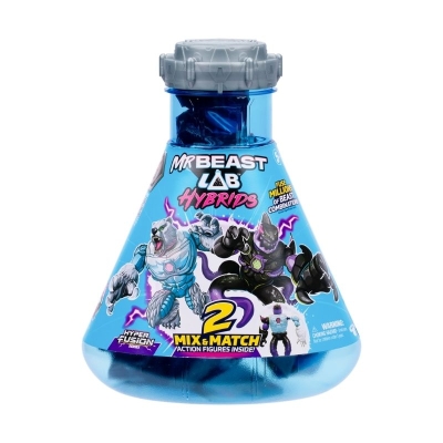 Juego 2 Figuras Sorpresa Mr Beast Lab Hybrids
