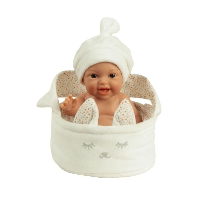 Bebé Lupi con Canastil Beige 10 Pulgadas