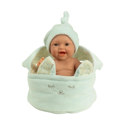 Bebé Lupi con Canastil Menta 10 Pulgadas