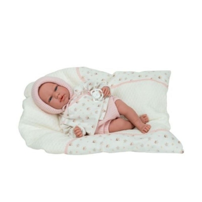 Bebé Andie con Cojín Rosa 16 Pulgadas