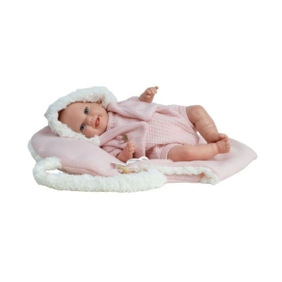 Bebé Reborn Mabel con Portabebé Rosa 14 Pulgadas