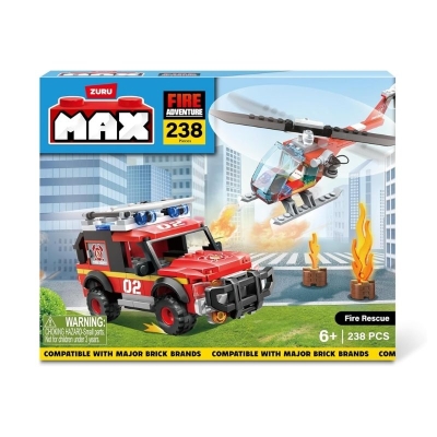 Bloques de Construcción Max Fire Adventure Fire Rescue 238 Piezas 6 Años