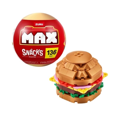 Bloques de Construcción Max Snacks Hamburguesa Serie 1 136 Piezas