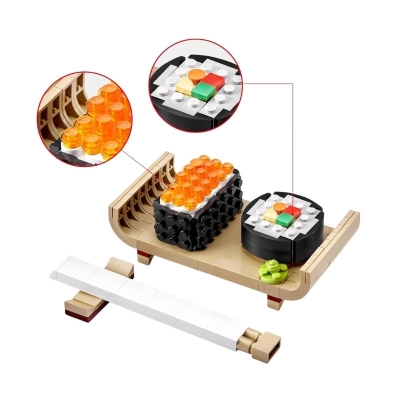 Bloques de Construcción Max Sushi Bar Set de Sushi Serie 1 146 Piezas