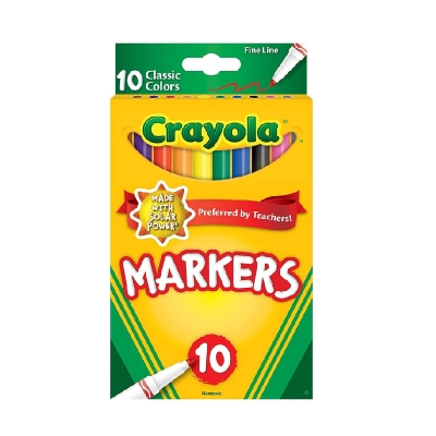 Crayola Marcadores Punta Fina 10 und