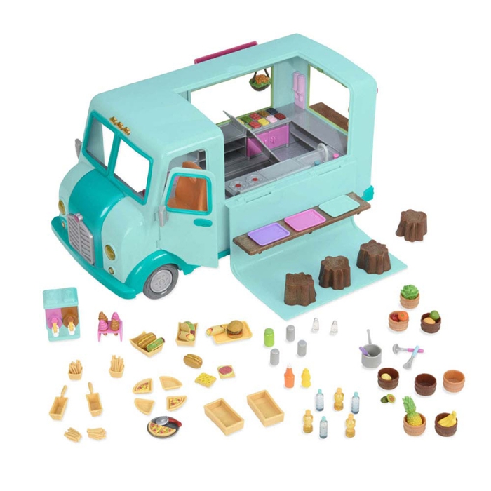 Food Truck Carrito De Hamburguesas Juguete Lil' Woodzeez Food Truck