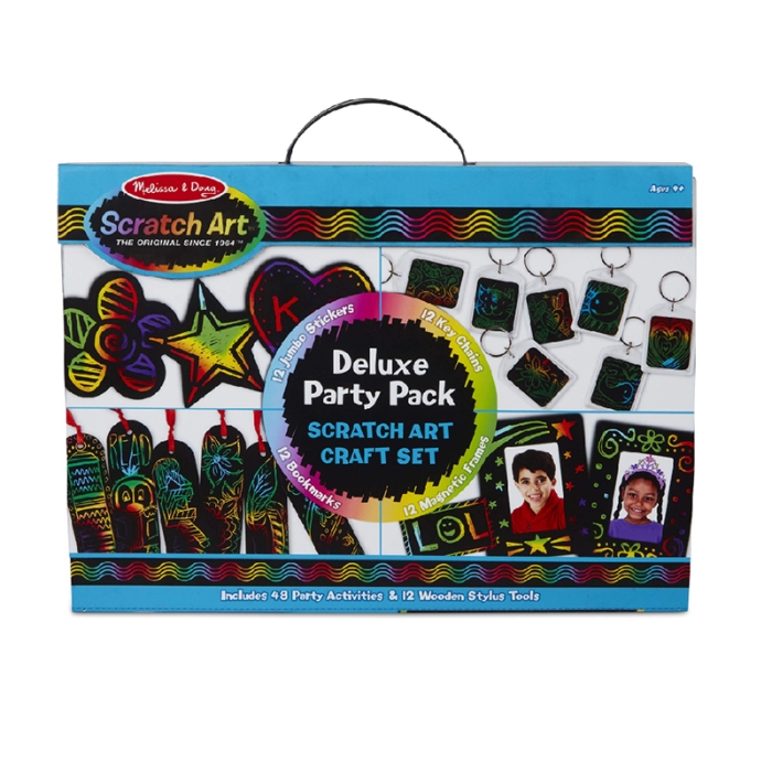 Blocco Scratch Art Melissa &amp; Doug - 16 Tavolette Per Disegno Con Stilo, Giochi Creativi