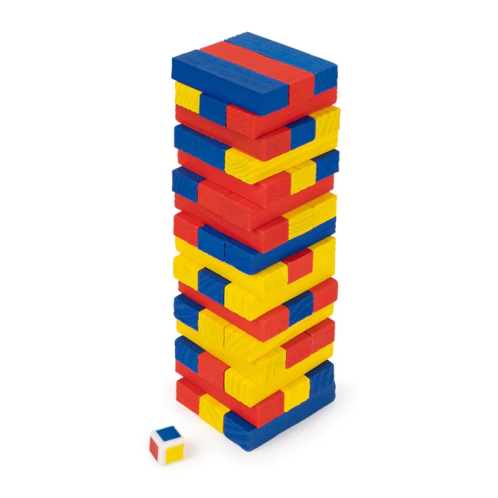 Aquamarine Games La Torre De Equilibrio Signature – Juego De Mesa De Madera Con Bloques Pastel, Estuche Incluido, 2-10 Jugadores