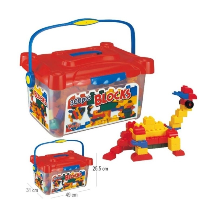 Balde de Bloques para Armar 300 Piezas
