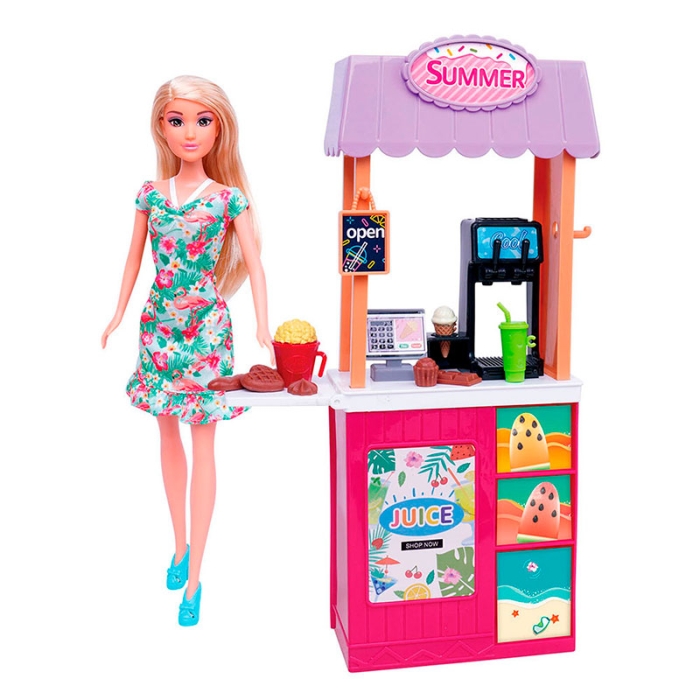 Muñeca con Stand de Juegos 3+