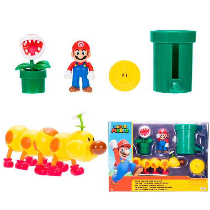 MAZARIN MARINE COLLAG PLUS セット Playset Jungla Soda Super Mario Bross 5 Piezas 3+