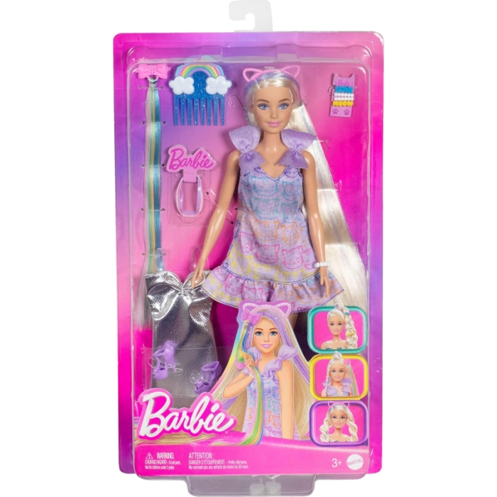 Muñeca Barbie con Cabello Largo Morado